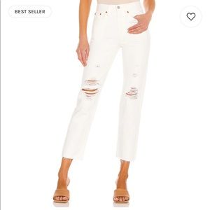 NWOT Levi’s Wedgie Straight White High-Rise Jeans